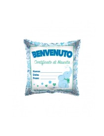 PALLONE MYLAR BENVENUTO/A QUADRATO 18"