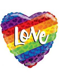 PALLONE MYLAR LOVE ARCOBALENO 18"