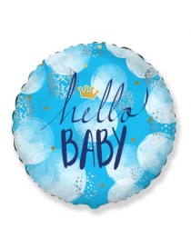 MYLAR HELLO BABY 18" - 45 CM ROTONDO