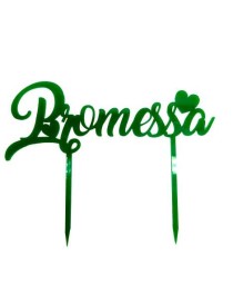 CAKE TOPPER PROMESSA VERDE 1 PZ