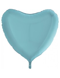 MYLAR CUORE CELESTE 36" 90 CM