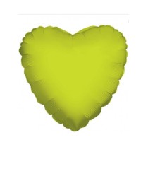 MYLAR CUORE VERDE LIME 18"