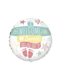 MYLAR WELCOME SWEET BABY 18"