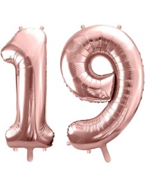 PALLONCINO MYLAR NUMERI ROSA GOLD 40"