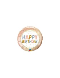 MYLAR HAPPY BIRTHDAY PINK- GOLD-SILVER 18"