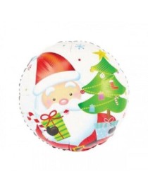 MYLAR BABBO NATALE TONDO 18"