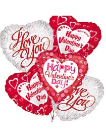 MYLAR HAPPY VALENTINE'S DAY ROSSO CUORE SUPERSHAPE 36"