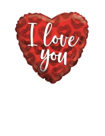 MYLAR I LOVE YOU BACI ROSSI CUORE 18"