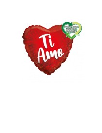 MYLAR TI AMO CORSIVO CUORE 18"