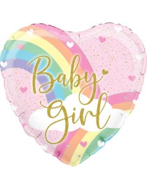 MYLAR CUORE BABY GIRL / BABY BOY 18"