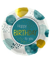 MYLAR TONDO 18" HAPPY BIRTHDAY TO YOU