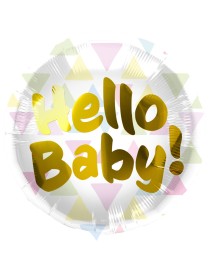 MYLAR TONDO 18" HELLO BABY COLORI PASTELLO