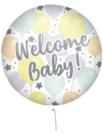 MYLAR TONDO 18" WELCOME BABY