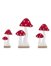 SET 3 BASI CON FUNGHI DOPPI h 320/420/520