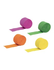 ROTOLI DI CARTA CRESPA COLORI MACARON ASS. CM .4 X 25 MT 4 PZ