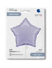 Palloncino Mylar Stella Lilla satinato 18"