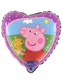 MYLAR PEPPA PIG CUORE 18"