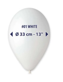 PALLONCINI G120 13" BIANCO 001 50 PZ