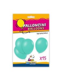 BLISTER DI PALLONCINI 15 PZ 11"/12" ACQUAMARINA 51