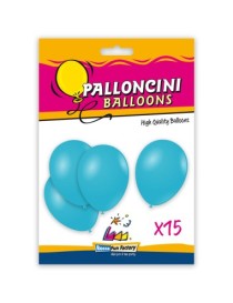 BLISTER DI PALLONCINI 15 PZ 11"/12" CELESTE 46