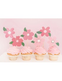 Decorazione per torta Fiori, mix, 13-14,5 cm. 8 PZ