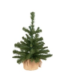 ALBERO DI NATALE CON BASE IN JUTA D.6 X 27 CM