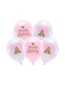 BLISTER PALLONCINI 5 PZ HAPPY BIRTHDAY PRINCESS