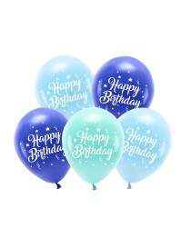 BLISTER PALLONCINI HAPPY BIRTHDAY BLU 5 PZ