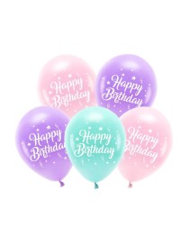 BLISTER PALLONCINI MIX COLOR HAPPY BIRTHDAY 5 PZ