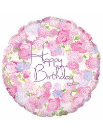 MYLAR FLOREALE HAPPY BIRTHDAY 18"