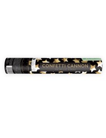 Cannone lanciacoriandoli con stelle, oro, 28cm