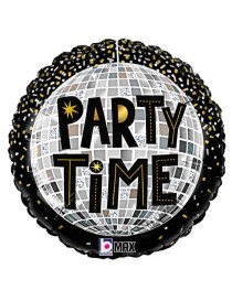 MYLAR TONDO 18" DISCO PARTY TIME