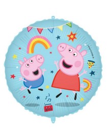 mylar tondo 18" peppa pig con pesetto