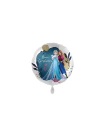 mylar tondo buon compleanno anna e elsa 18"