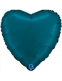 MYLAR CUORE 18" BLU PETROLIO