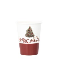 BICCHIERI 250 CC CHRISTMAS POTTERY 8 PZ