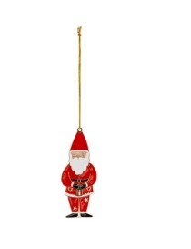 Decorazione in metallo da appendere Babbo Natale, 10x4 cm, mix