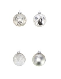 PAllINA NATALE VETRO SILVER D, 8 CM