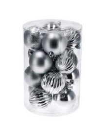 SET 16 PALLINE NATALE SILVER D. 8 CM