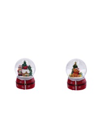 SFERA NATALE VETRO + RESINA D. 10 CM