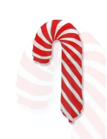 MYLAR CANDY CANE ROSSO...