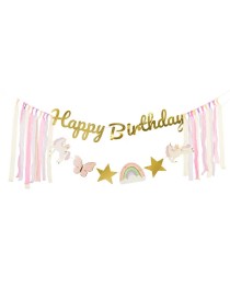 Banner Buon Compleanno Unicorni, 230x17,5 cm, mix