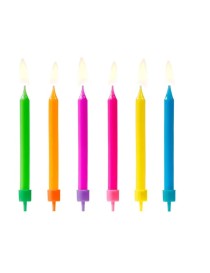 Candele di compleanno Colorate, mix, 6,5cm