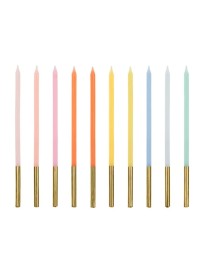 Candele di compleanno, semplici, 14 cm, mix