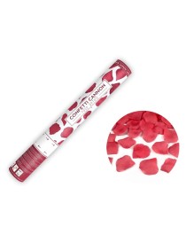 Cannone lanciacoriandoli con petali di rosa, rosso scuro, 40 cm