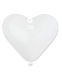 PALLONCINI IN LATTICE CUORE 10" BIANCO 001 100 PZ