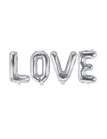 Palloncino foil Love, 140x35cm, argento