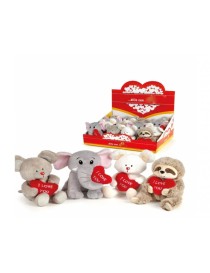 ANIMALI ASSORTITI SAN VALENTINO 15 CM H.