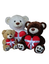 PELOUCHE ORSO CON CUORE REGALO 15 CM