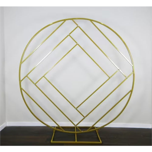 Struttura cerchio 200 cm ferro oro con disegno interno